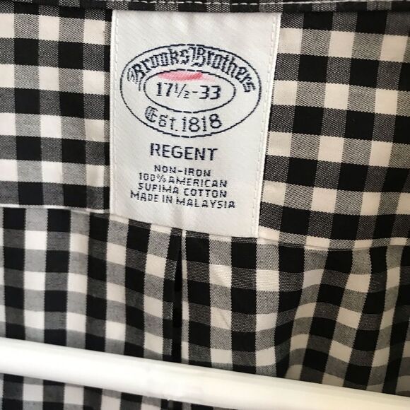 Brooks Brothers Regent check button up 17 1/2 - 33 - Picture 5 of 6